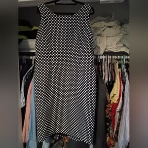 Dress Barn Black and White Dotted Pencil Skirt